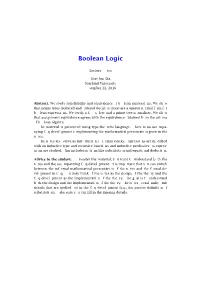 Boolean Logic