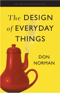 Design Everyday Things by Don Norman