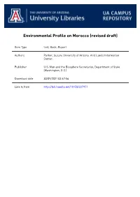 Environmental Profile on Morocco (Revised Draft)
