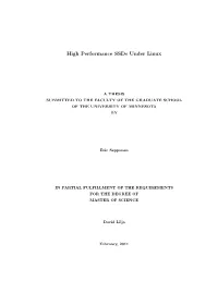 High Performance Ssds Under Linux