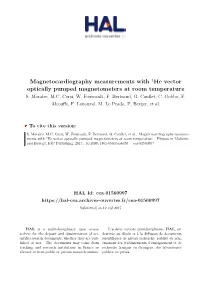 Magnetocardiography Measurements with 4He Vector Optically Pumped Magnetometers at Room Temperature S