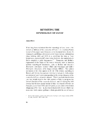 Revisiting the Etymology of Zanni