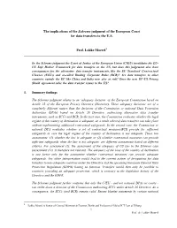 The Implications of the Schrems Judgment of the European Court for Data Transfers to the U.S