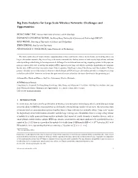 Big Data Analytics for Large Scale Wireless Networks: Challenges and Opportunities