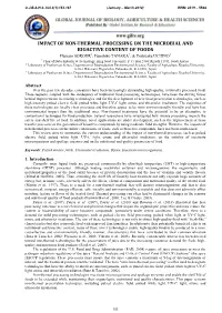 Impact of Non Thermal Processing on the Bioactive Content in Agricultural