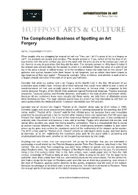 The Complicated Business of Spotting an Art Forgery