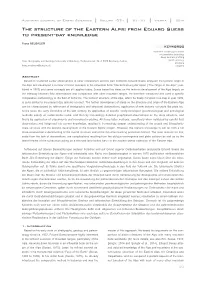The Structure of the Eastern Alps: from Eduard Suess to Present-Day Knowledge______