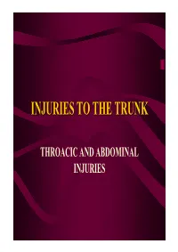Thoracic and Abdominal Trauma