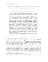 Variation in the Presence and Cause of Density-Dependent Mortality in Three Species of Reef Fishes