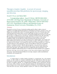 A Review of Selected Nanofabricated Thin Film Platforms for Spectroscopy, Imaging, and Detection Jason R