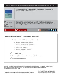 Grand Challenges in Earthquake Engineering Research: a Community Workshop Report