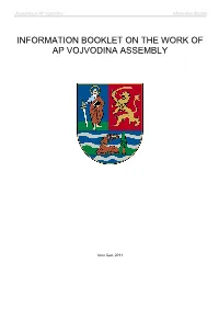 Information Booklet, Assembly Composition 2008-2012
