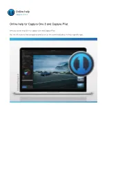 Online Help Online Help for Capture One 8 and Capture Pilot