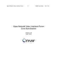 ONVIF Core Specification