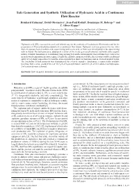 Safe Generation and Synthetic Utilization of Hydrazoic Acid in a Continuous Flow Reactor