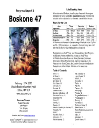 Boskone Guests Registration Will Be Open Friday (Starting 4PM) Through Sunday (Noon) in the Second Floor Pre-Function Area