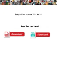 Delphoi Summoners War Reddit