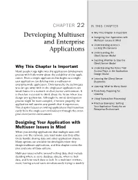 Developing Multiuser and Enterprise Applications