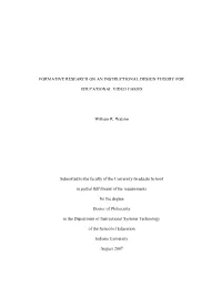 Formative Research on an Instructional Design Theory For