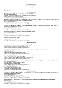 List of Reviewers 2020