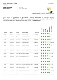 MLA Constituency Name This Report Is Published by Karnataka Learning