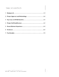 Table of Contents
