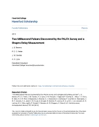 Two Millisecond Pulsars Discovered by the PALFA Survey and a Shapiro Delay Measurement