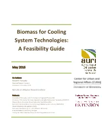 Biomass for Cooling System Technologies: a Feasibility Guide