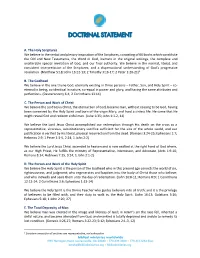 Doctrinal Statement