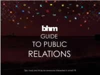 Download BHM Guide to Public Relations