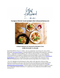 Michelin Guide Release