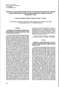 Reduction in Hypercholesterolemia and Risk Of