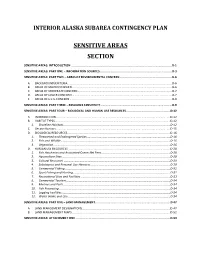 Sensitive Areas Section