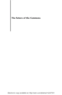 The Future of the Commons