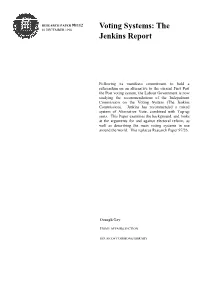 Voting Systems: the Jenkins Report