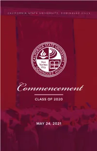 2020 Commencement Program