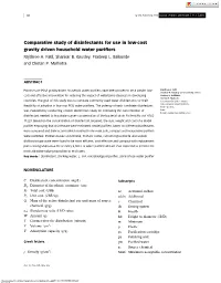 Comparative Study of Disinfectants for Use in Low-Cost Gravity Driven Household Water Puriﬁers Rajshree A