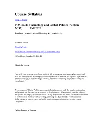 Course Syllabus