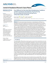 How Different Are the Solar Wind-Interplanetary Conditions And