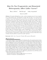 How Do Tax Progressivity and Household Heterogeneity Affect