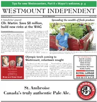 July 7-8, 2009 a ‘More-For-Less’ Proposal Spreading the Wealth of Fresh Produce Cllr