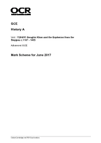 Mark Scheme for June 2017