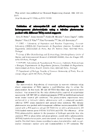 Oxidation of Microcystin-LR and Cylindrospermopsin by Heterogeneous Photocatalysis Using a Tubular Photoreactor Packed with Different Tio2 Coated Supports Lívia X