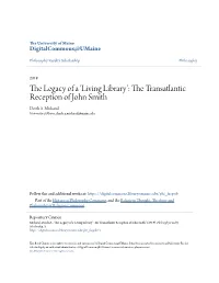 The Legacy of a 'Living Library': the Transatlantic Reception of John Smith