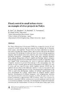 Flood Control in Small Urban Rivers: an Example of River Projects in Tokyo