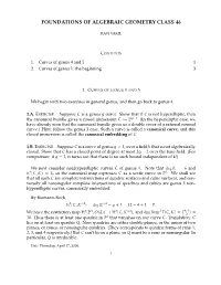 Foundations of Algebraic Geometry Class 46