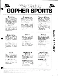 • GOPHER SPORTS R