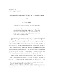 On Operator Whose Norm Is an Eigenvalue