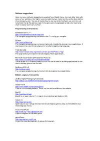Software Suggestions Here Are Some Software Suggestions