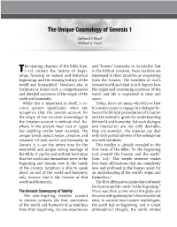 The Unique Cosmology of Genesis 1 Gerhard F